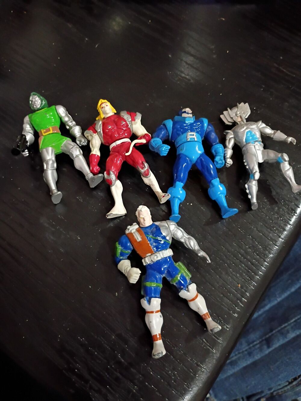 Bundle Lot of 5 Superhero Action Figures vintage metal-a5